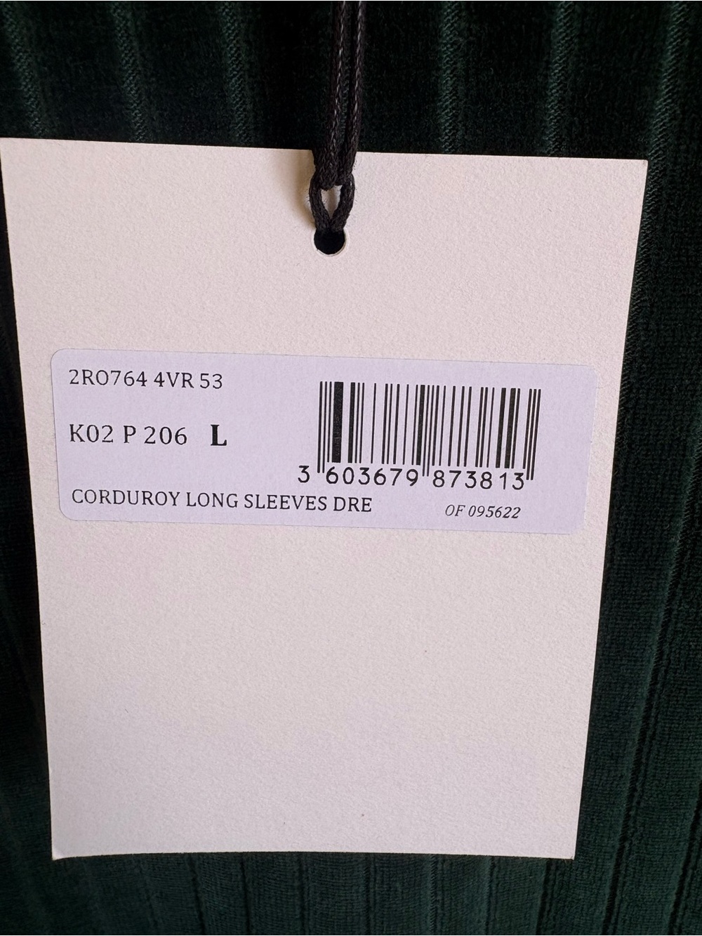 Kenzo Dark Green Corduroy Midi Dress - Picture 5 of 5